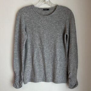 J. McLaughlin Women’s 100% cashmere Soft Gray Knit crewneck Sweater XS EUC!